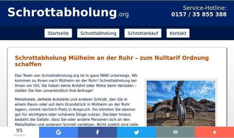 Mobile Schrotthändler in Mülheim an der Ruhr