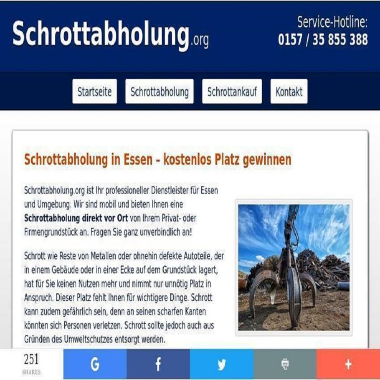 Schrott zu entsorgen – kostenlose Schrottabholung in Essen