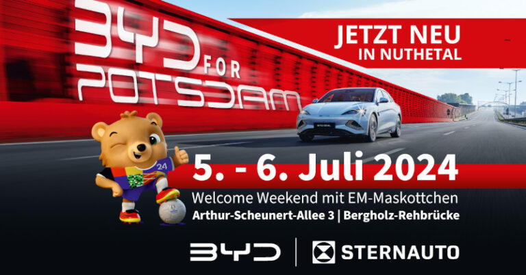 Potsdam begrüßt neuen BYD Store von STERNAUTO